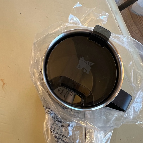 Stanley Matte Black and Silver Camp Mug w/ Logo - Picture 3 of 4